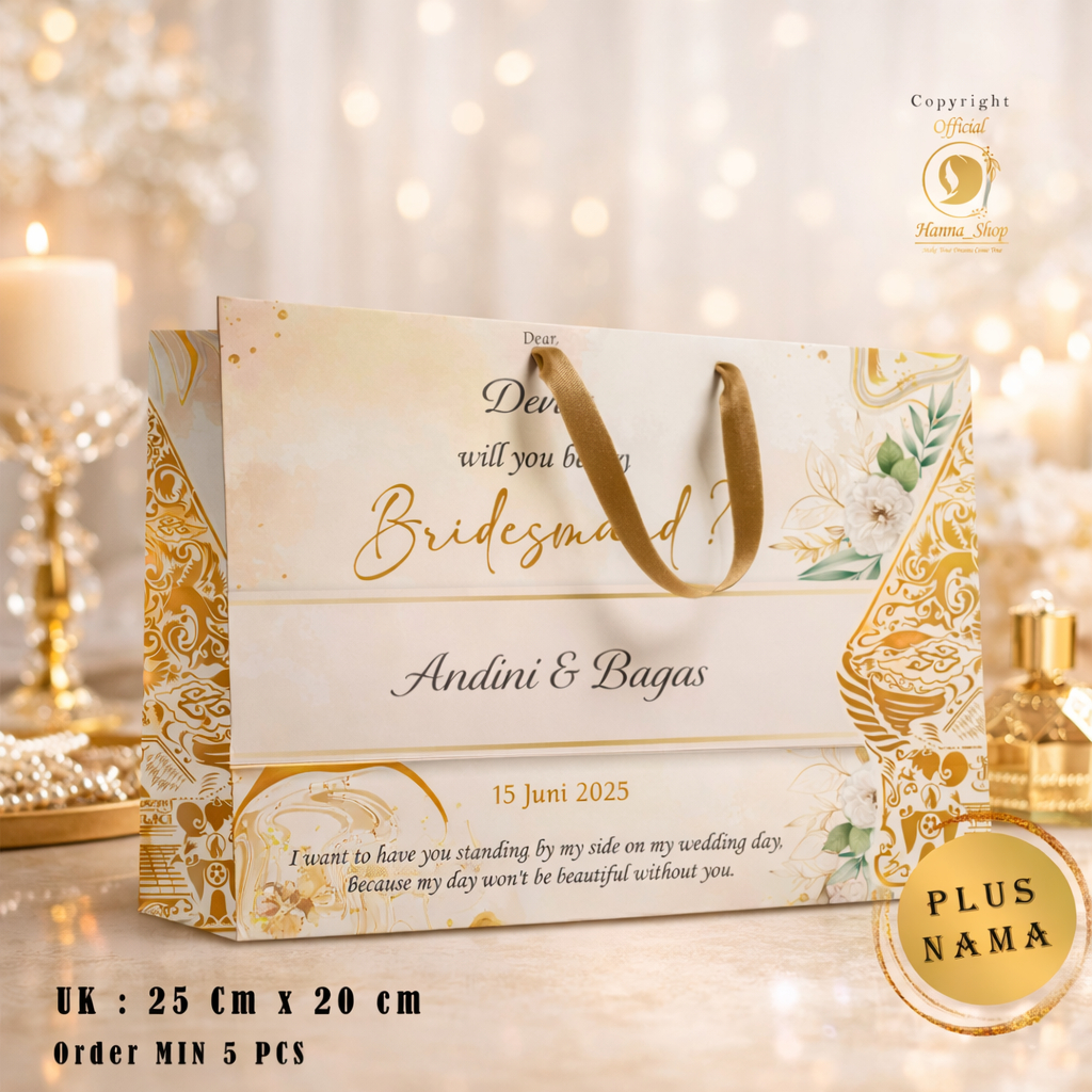 PAPERBAG BRIDESMAID WEDDING AESTHETIC