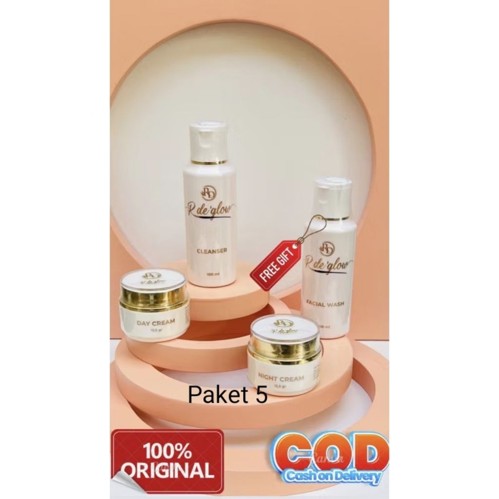 RD GLOW PAKET 5 CLEANSER Non Pengelupasan / RD RINNA DIAZELLA / RDE GLOW