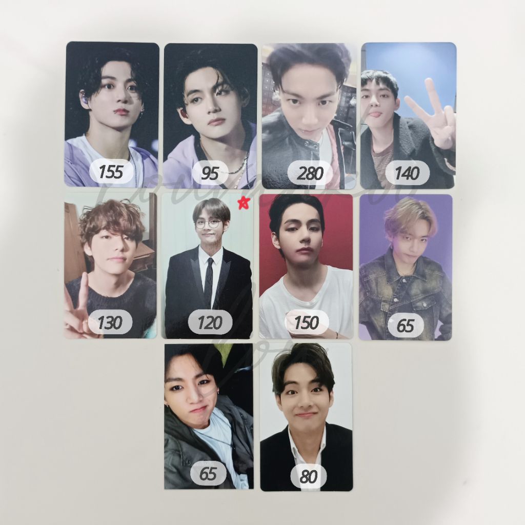 [BACA DESKRIPSI] Ready Stock OFFICIAL BTS PC Photocard V Taehyung JK Jungkook | Armyzone Jpfc Memo D