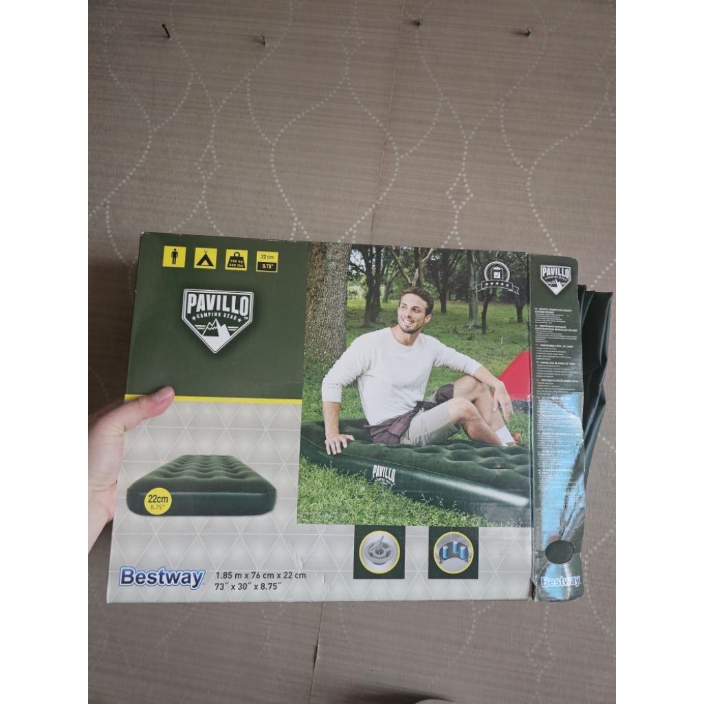 kasur angin elektrik merk pavillo preloved