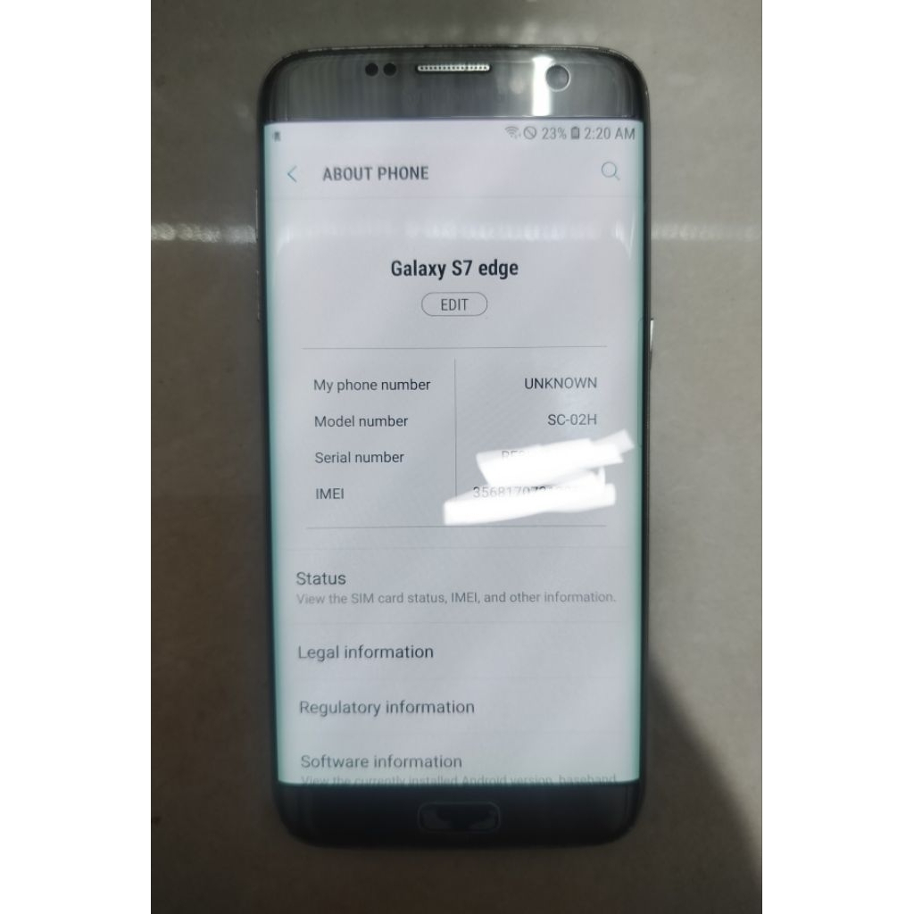 LCD GALAXY S7edge ORI copotan
