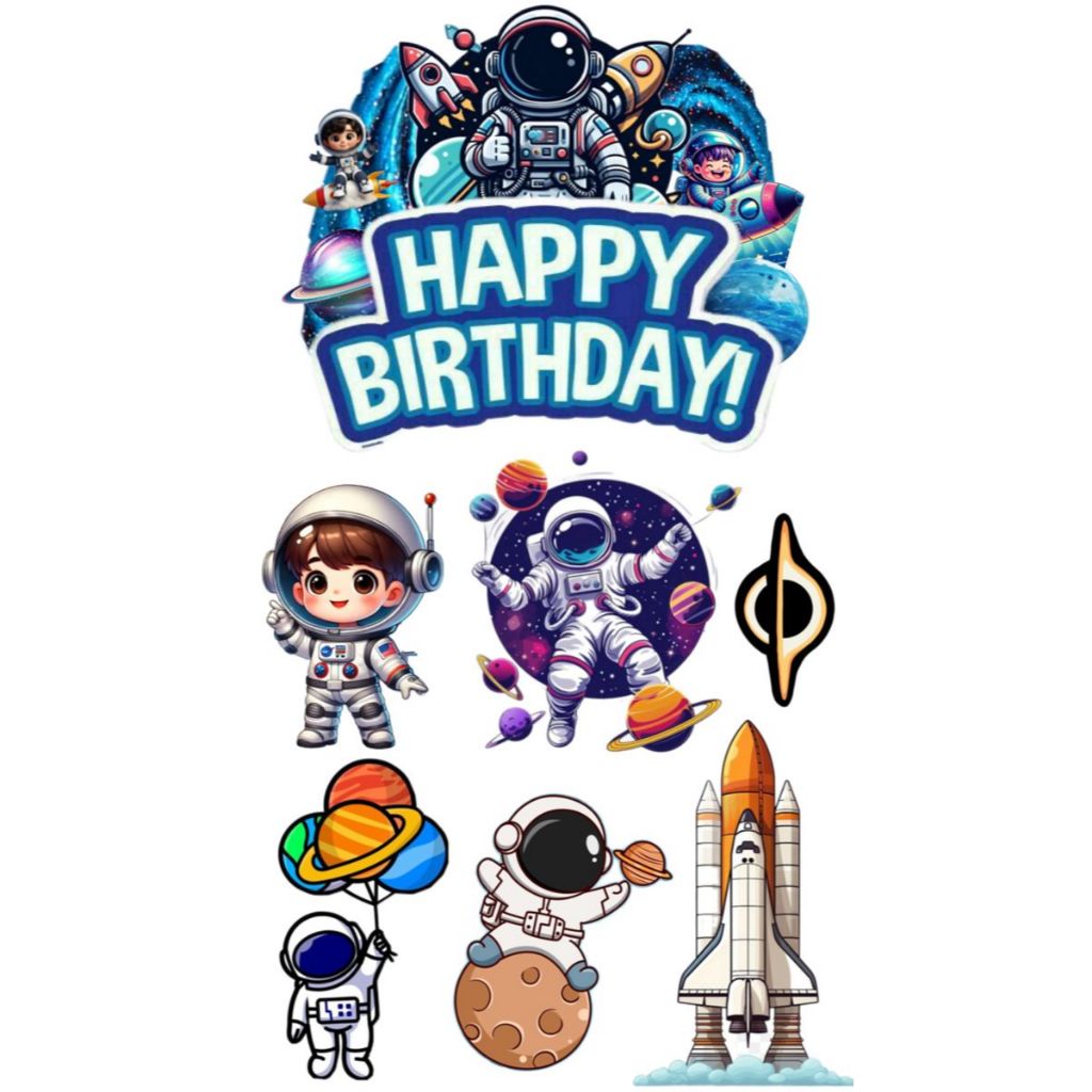Topper ASTRONOT Custom Nama | Hiasan Cake ASTRONOT | Topper Kue ASTRONOT