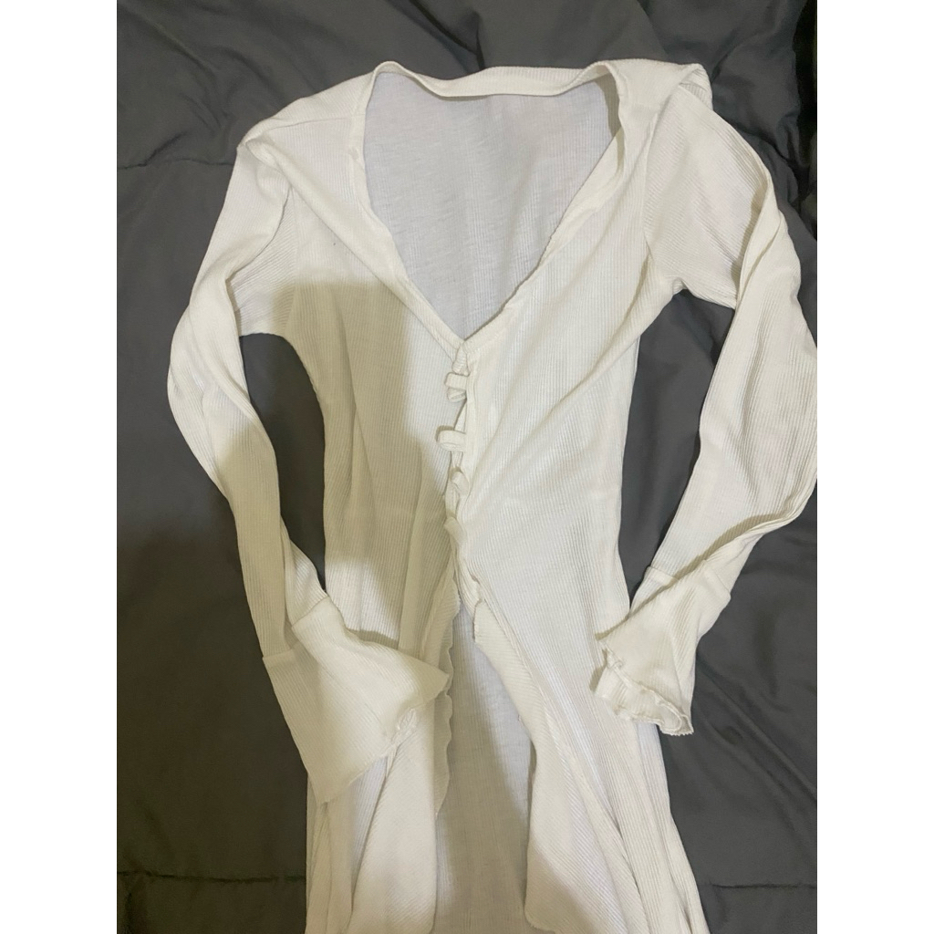 CARDIGAN PUTIH PANJANG