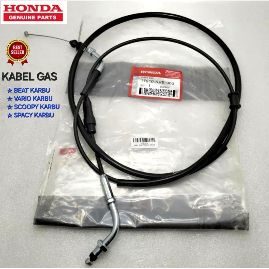KABEL GAS TALI GAS BEAT KARBU SCOOPY KARBU VARIO KARBU SPACY KARBU ORIGINAL HONDA KVB
