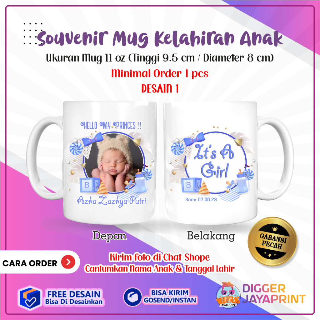 Souvenir Mug Aqiqah Souvenir Mug Kelahiran Murah Souvenir Mug Custom