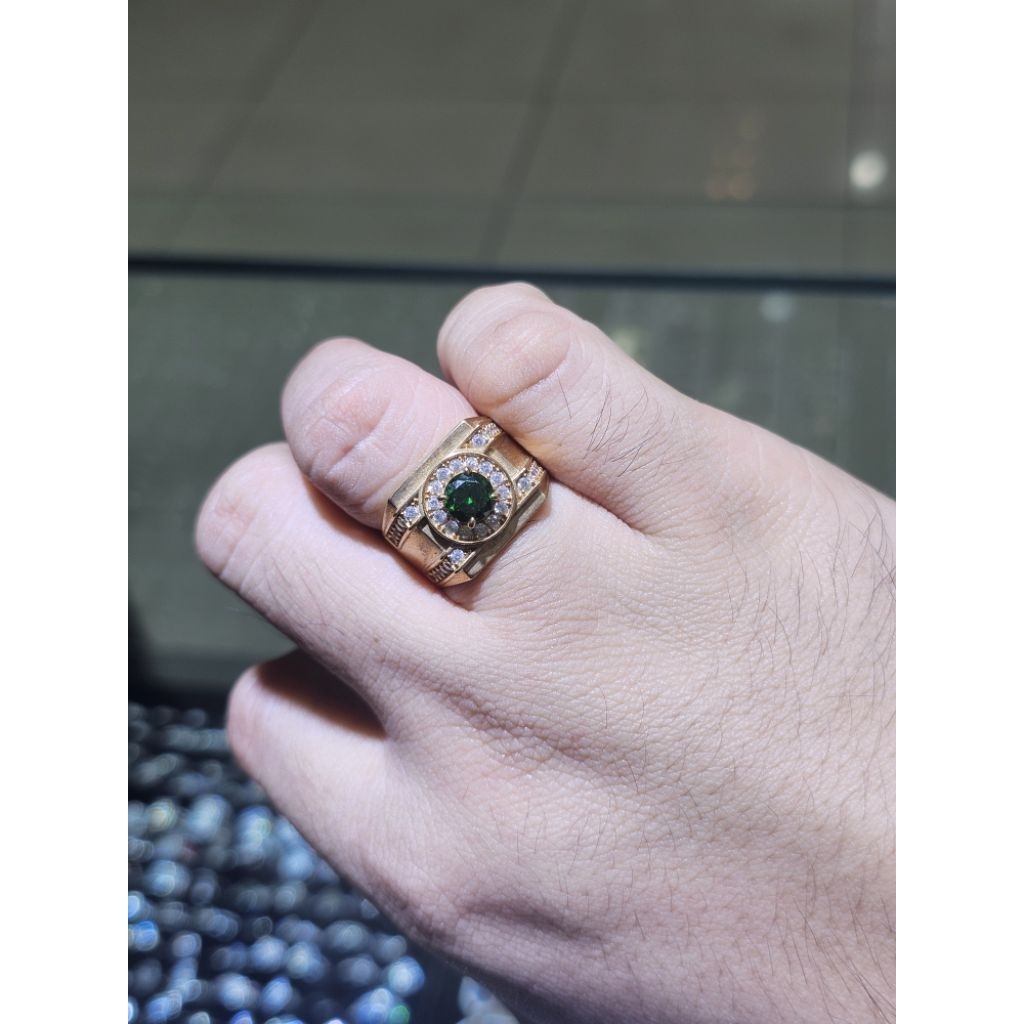 cincin cowo pria lakilaki batu hijau