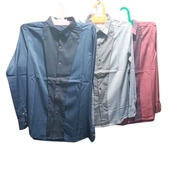 Kemeja import NXNITROX lengan panjang pria stretch M L XL