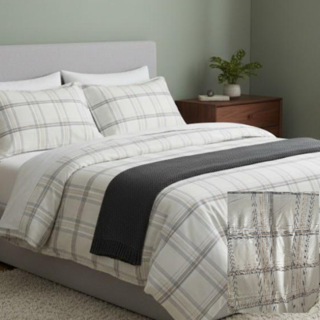 Sprei Set Motif Garis Geometri Modern-kasur Nyaman untuk Kamar Minimalis