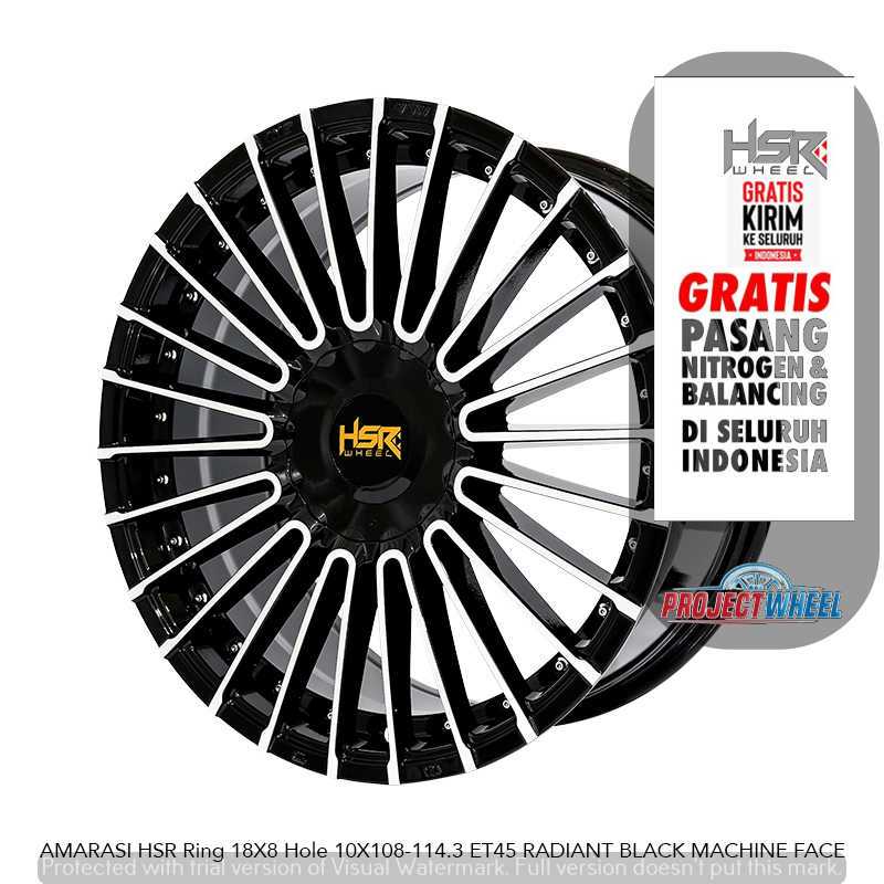 PROMO Velg Mobil Racing HSR Amarasi R18 H5X108 5XFree Ongkir MOBIL CHERRRY J6 OMODA AION RUSH