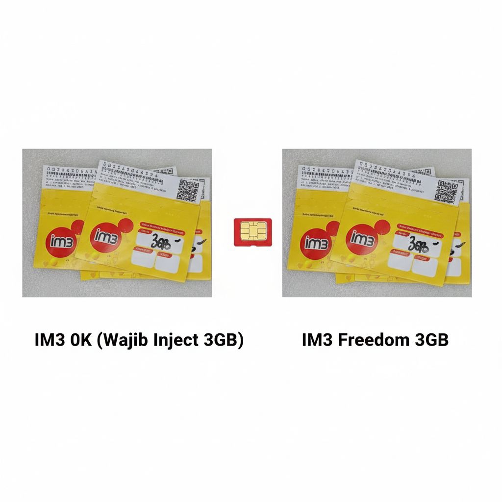 Kartu Perdana Indosat IM3 Freedom Internet 3GB - 0K (Kosongan) Paket Data Internet SimCard Isat