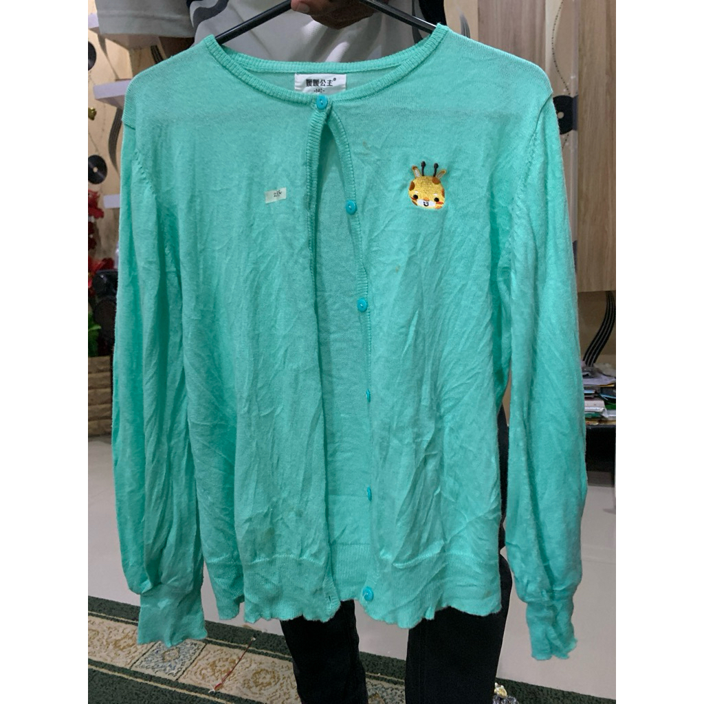 Cardigan Wanita hijau tosca