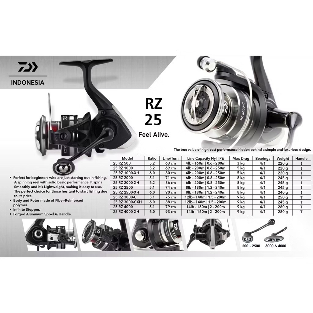 REEL DAIWA RZ 1000 - REEL DAIWA RZ 500