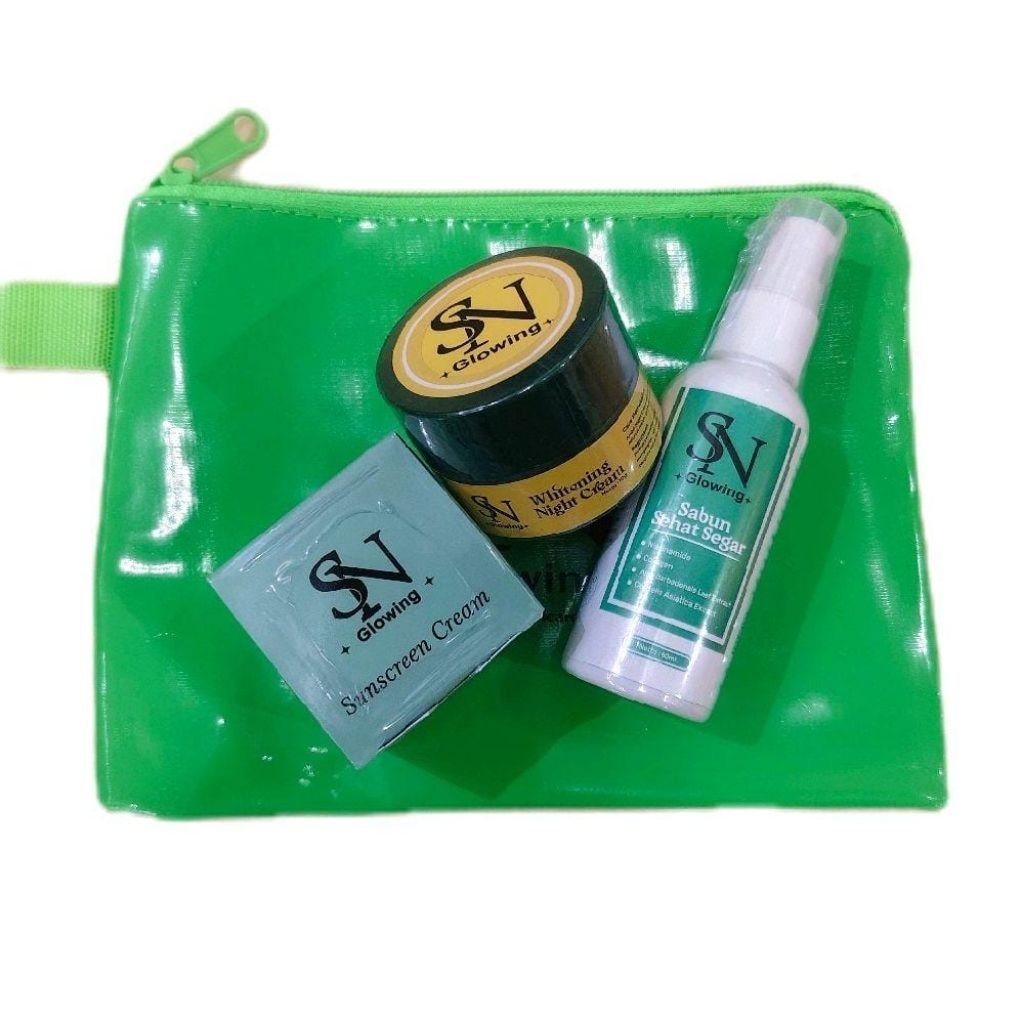 SN Glowing Susi Syamsir - Paket mantul sn glowing sunscreen cream malam sabun