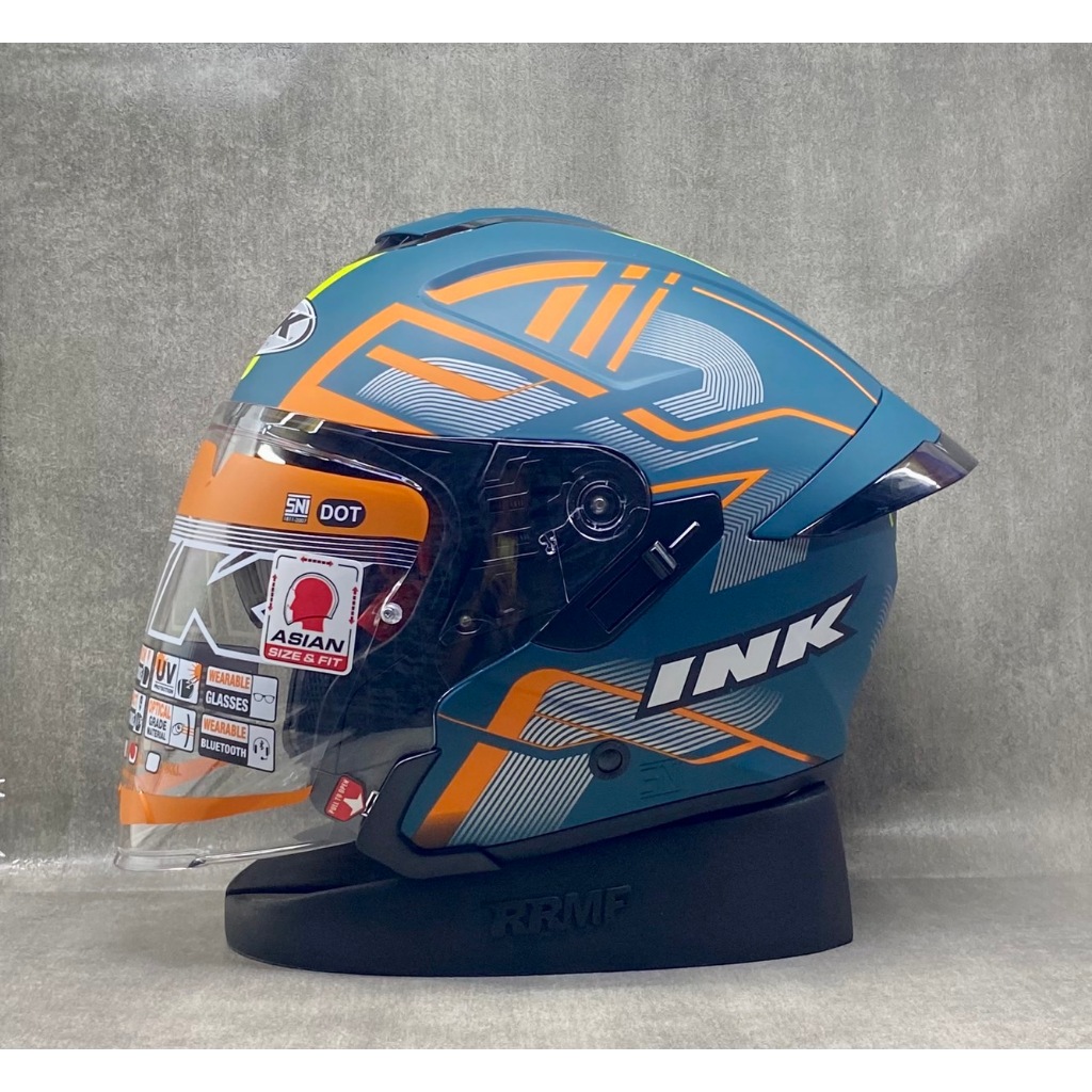 HELM INK TERRA 2 ALL MOTIF PAKET GANTENG KACA SMOKE - BENING FREE SPOILER || INK DOUBLE VISOR DEWASA