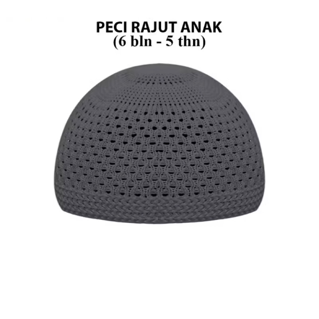 Peci Rajut Anak / Kopiah Rajut Anak / Peci Rajut Muslim / Peci Rajut Anak Polos / Peci Rajut Elastis