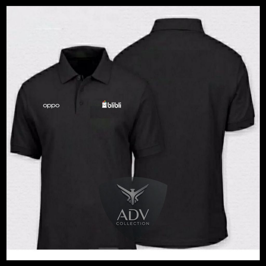 Kaos Polo OPPO Kaos OPPO Hitam Lengan Pendek Pria