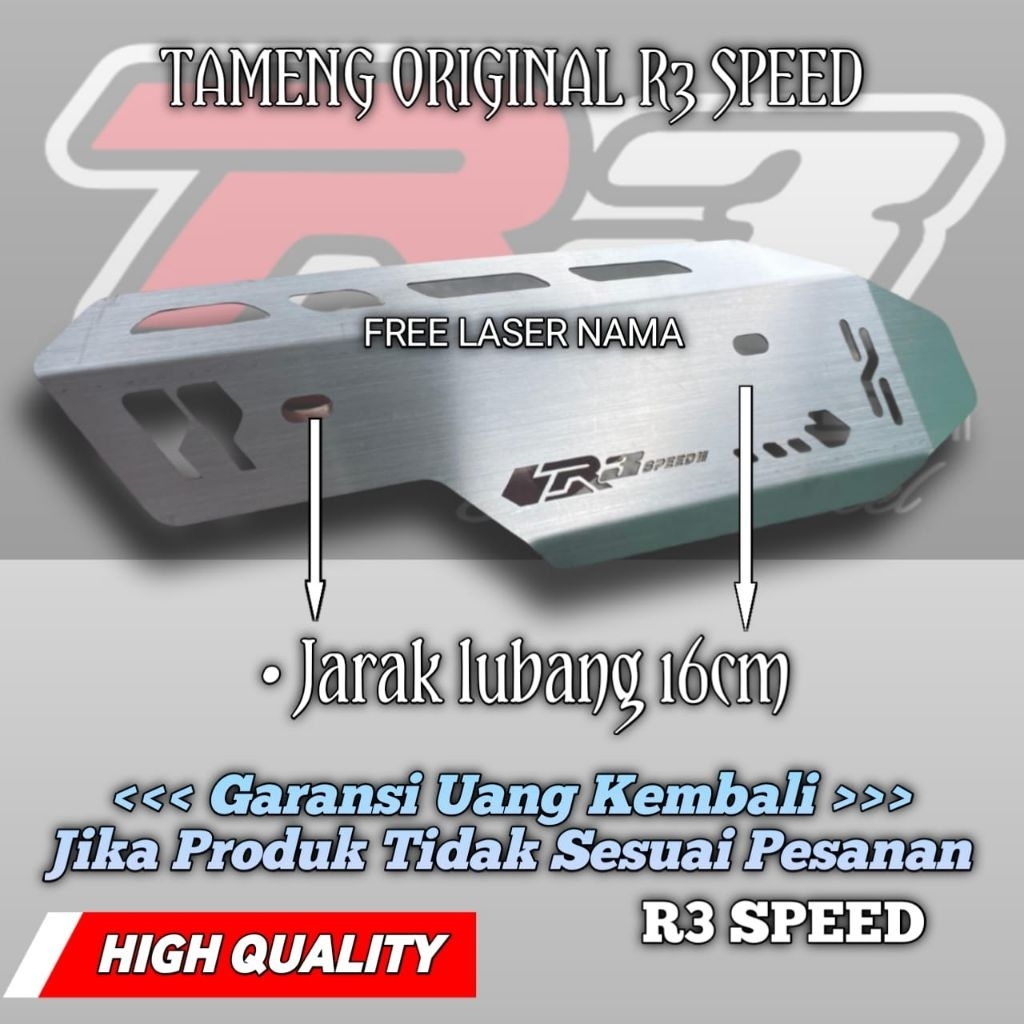 cover tameng knalpot original R3 SPEED GT8