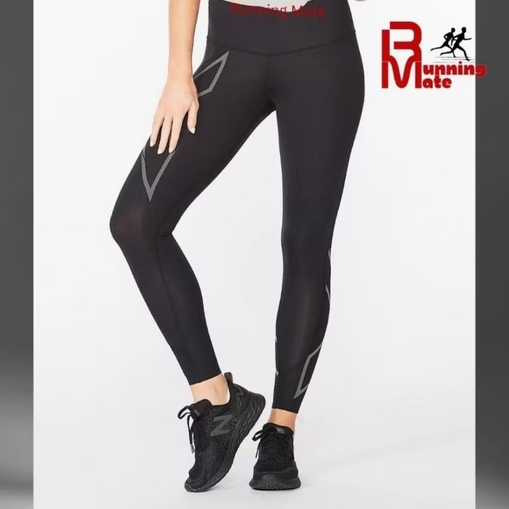 2XU MCS Women's Light Speed Mid-Rise Compression Tight - Black Reflective