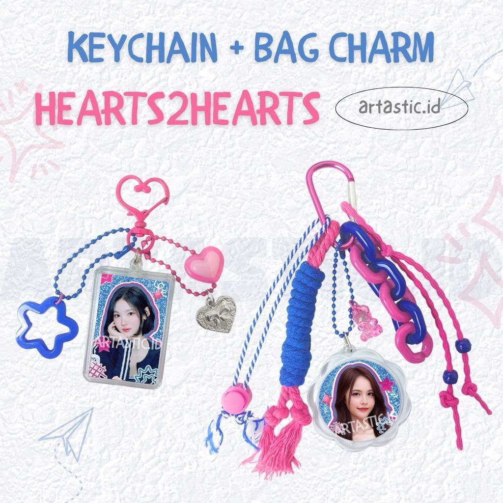 Gantungan Kunci Akrilik HEARTS2HEARTS H2H K-Pop Bag Charm Keychain Photo | ARTASTIC.ID