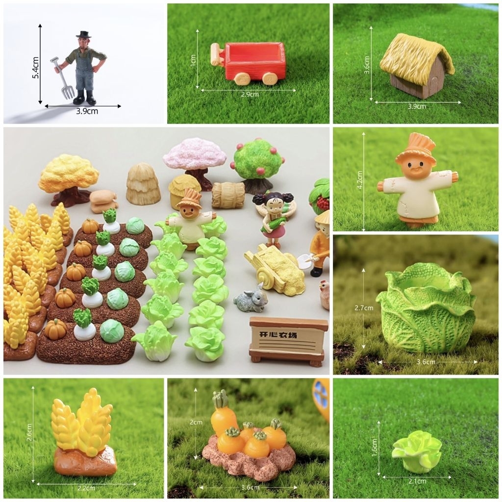 Miniatur Sayur Tanaman Kol Pakcoy Orang sawah Bambu Pecai Bahan Maket Diorama Landscape Prakarya Dek