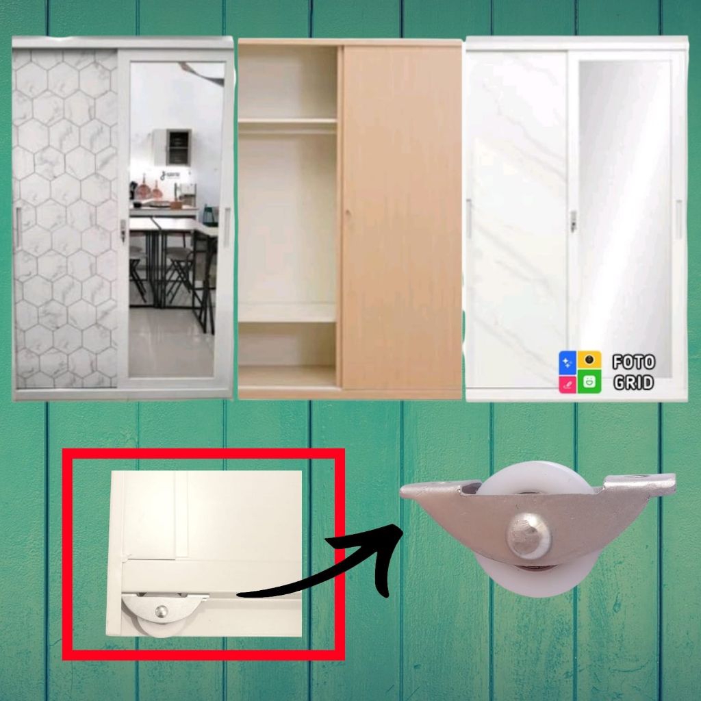 Roda pintu lemari sliding/Roda pintu lemari geser/roda pintu lemari besi/roda pintu lemari metal