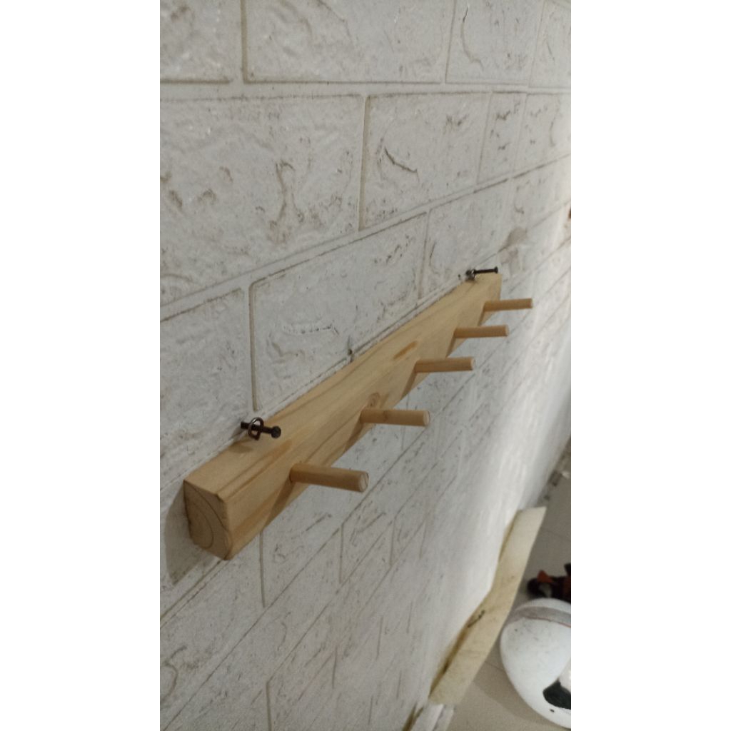 Gantungan Baju Kapstok kayu Jati Belanda