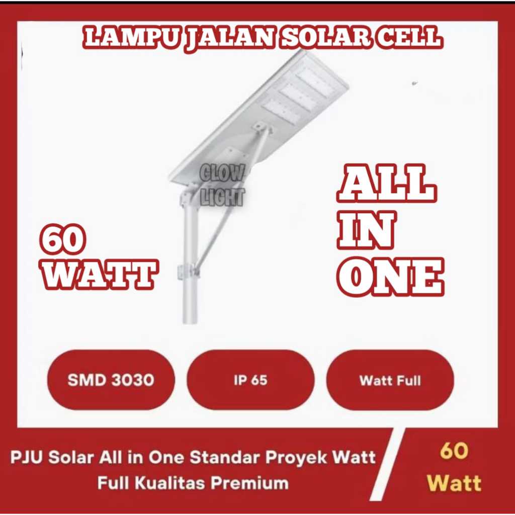 Lampu Jalan Solar Cell 60 Watt Lampu Jalan ALL IN ONE 60 Watt PJU Solar Cell