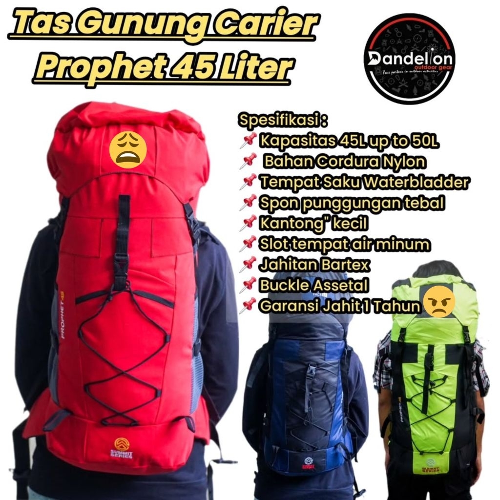Tas Gunung Hiking Camping  Consina Melainkan Prophet 45L