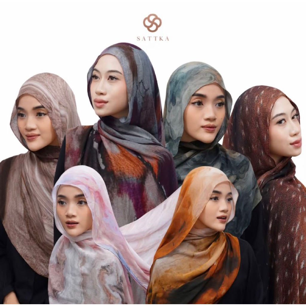 Sattka Pashmina VISCOSE PRINTED Premium Watercolor Viscose Medan
