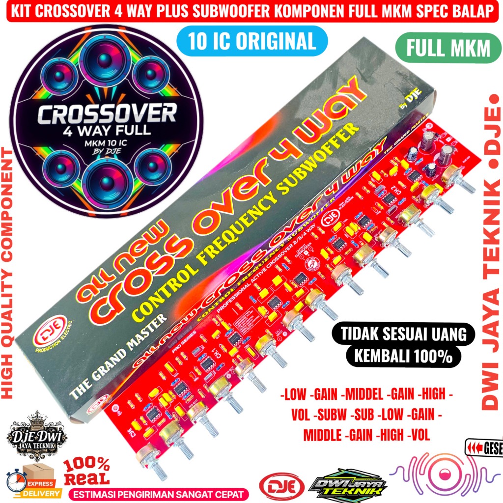 Kit Crossover 3/4 Way Subwoofer Full MKM 10 IC ORI DJE PRO SERIES