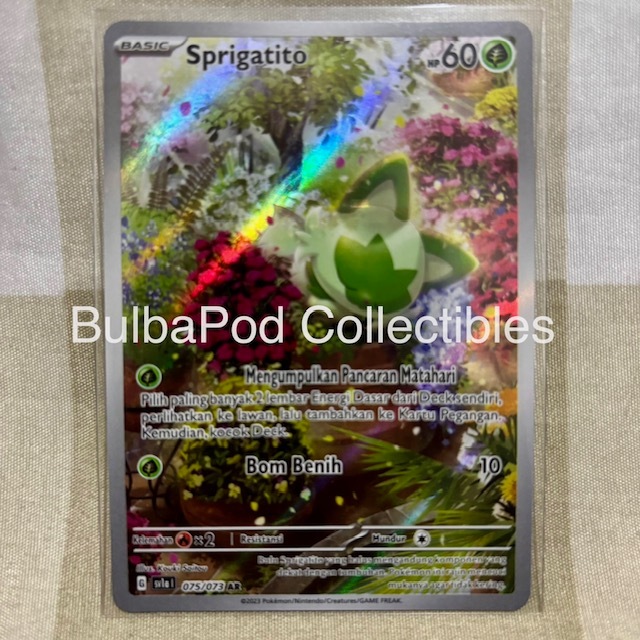 Pokemon TCG Indonesian Sprigatito SV1a 075/073 AR Hantaman Triplet