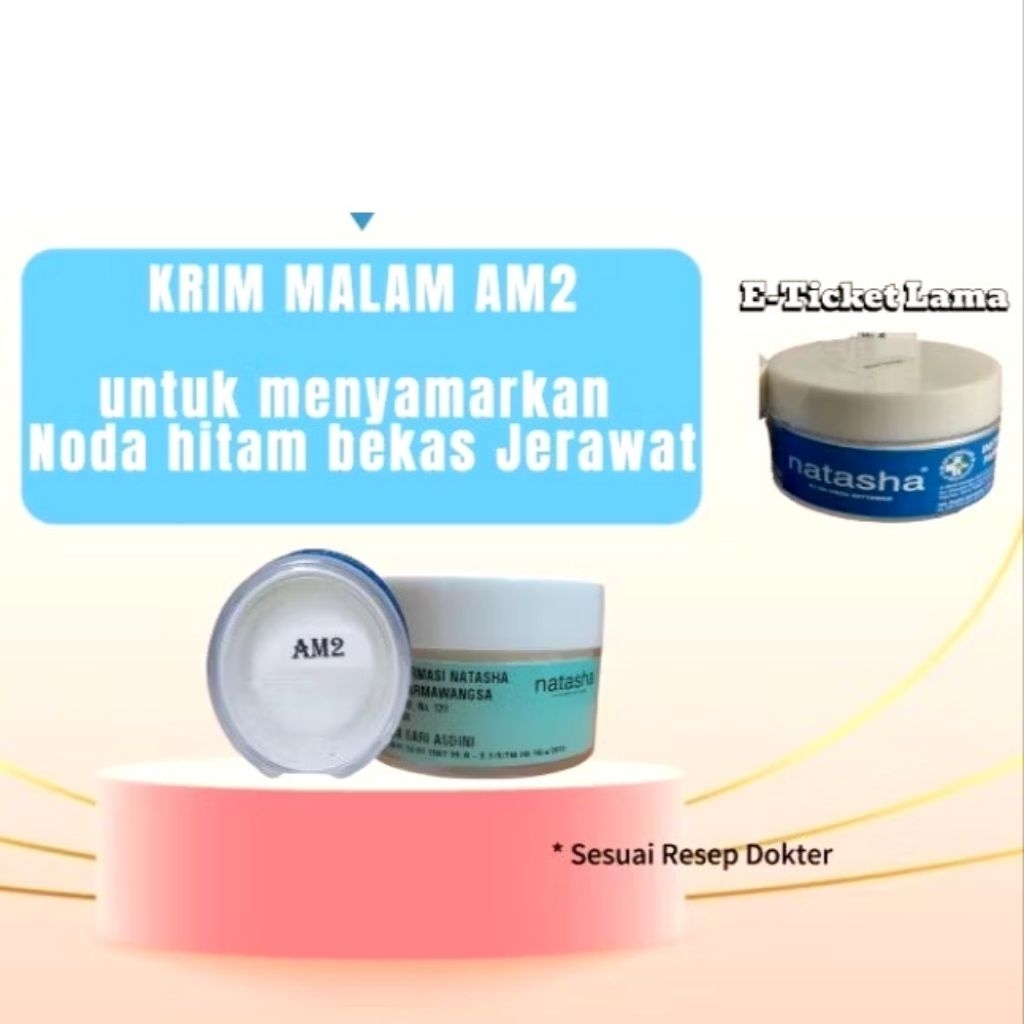 Natasha  AM2 Acne Night Cream Khusus Wajah Berjerawat