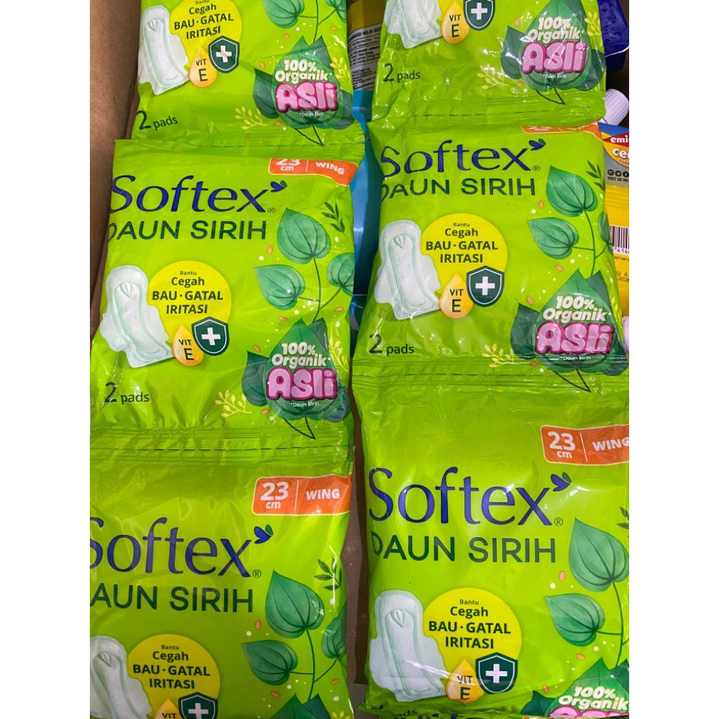 softex daun sirih 23cm wing renceng isi @ 2pads / sachet