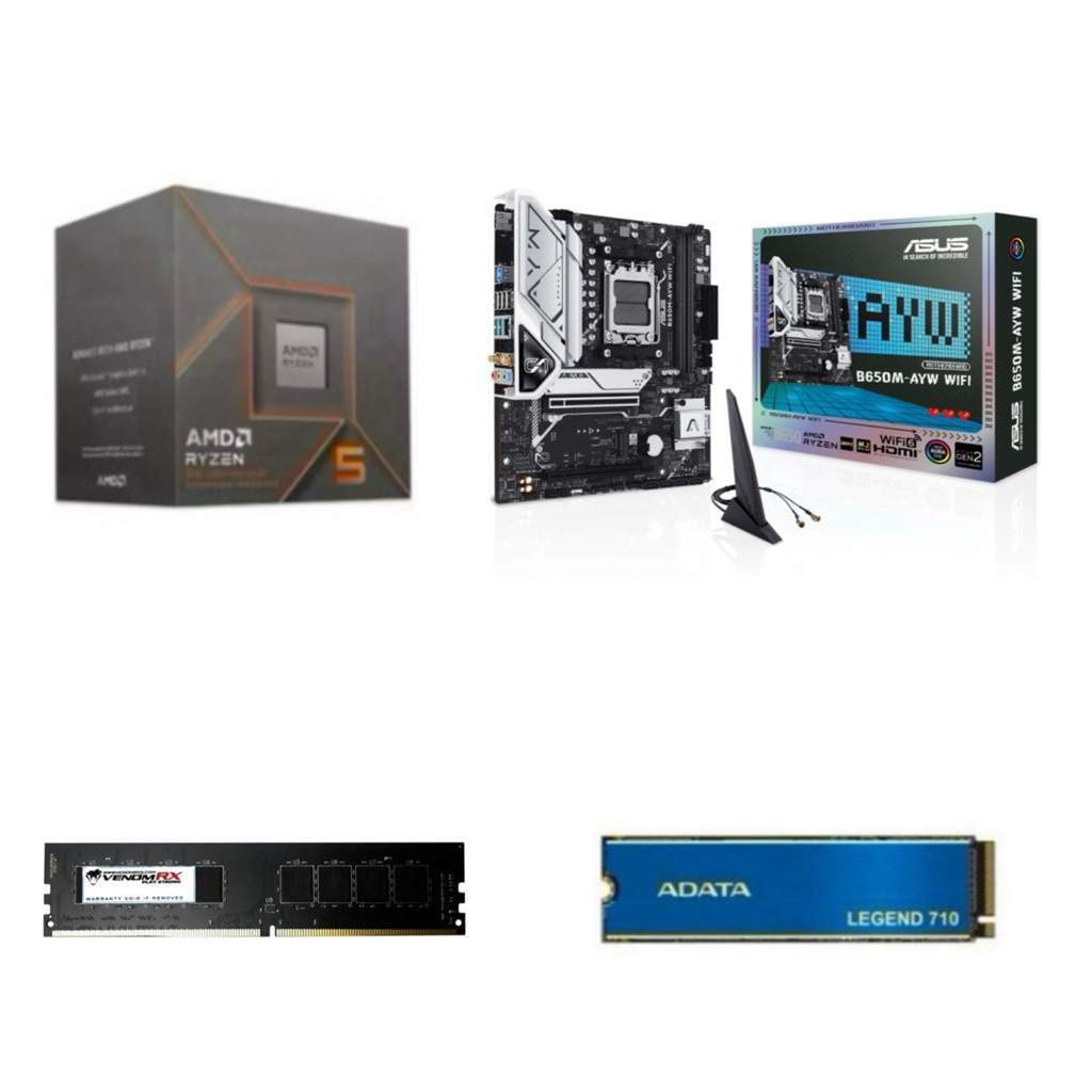Paket Processor Gaming AMD RYZEN 5 8600G RAM DDR5 32GB B650