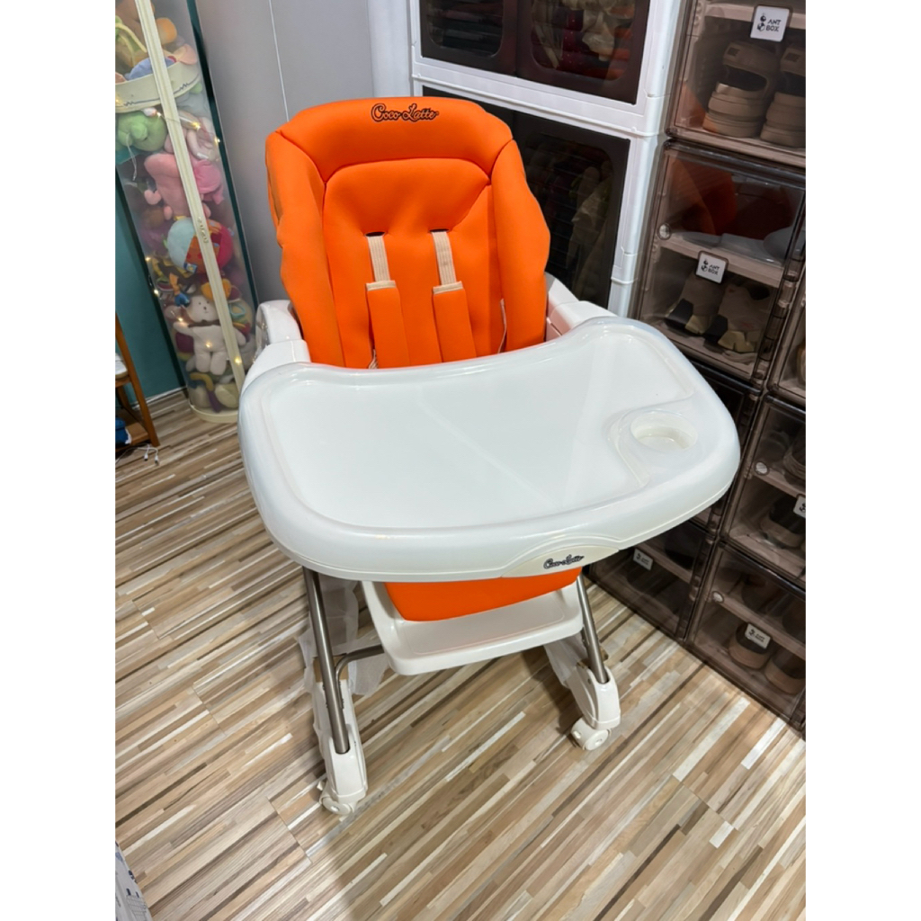 Kursi makan bayi | Meja makan bayi | HIGH CHAIR COCOLATTE CL-361 GLIDER (ORANGE)