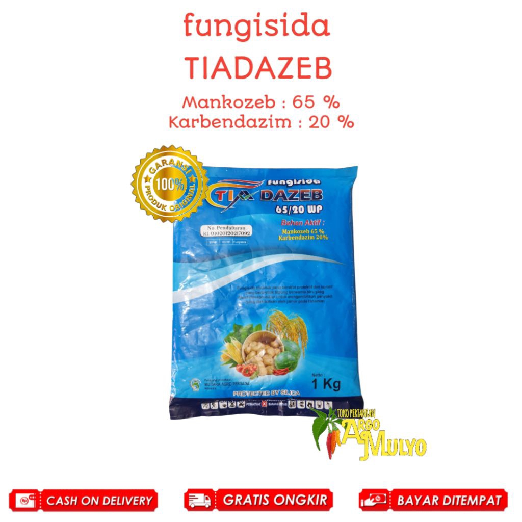 FUNGISIDA TIADAZEB 65/20 WP 1 KG MANCOZEB BIRU