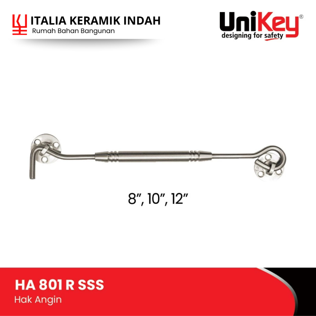 Hak Angin UniKey Hak Angin Stainless HA 801 R SSS Ukuran 8" , 10"