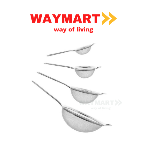 WAYMART - Saringan Tepung Halus 8, 10, 12, 14, 16, 18, 20, 22, 24, 26 cm Ayakan Serokan Stainless St