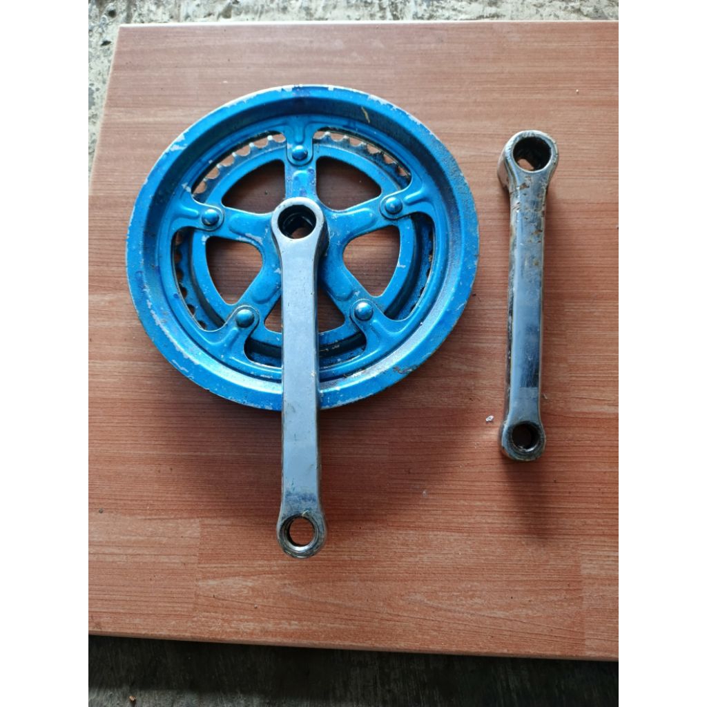 crankset sepeda balap jadul bb kotak besi antiq