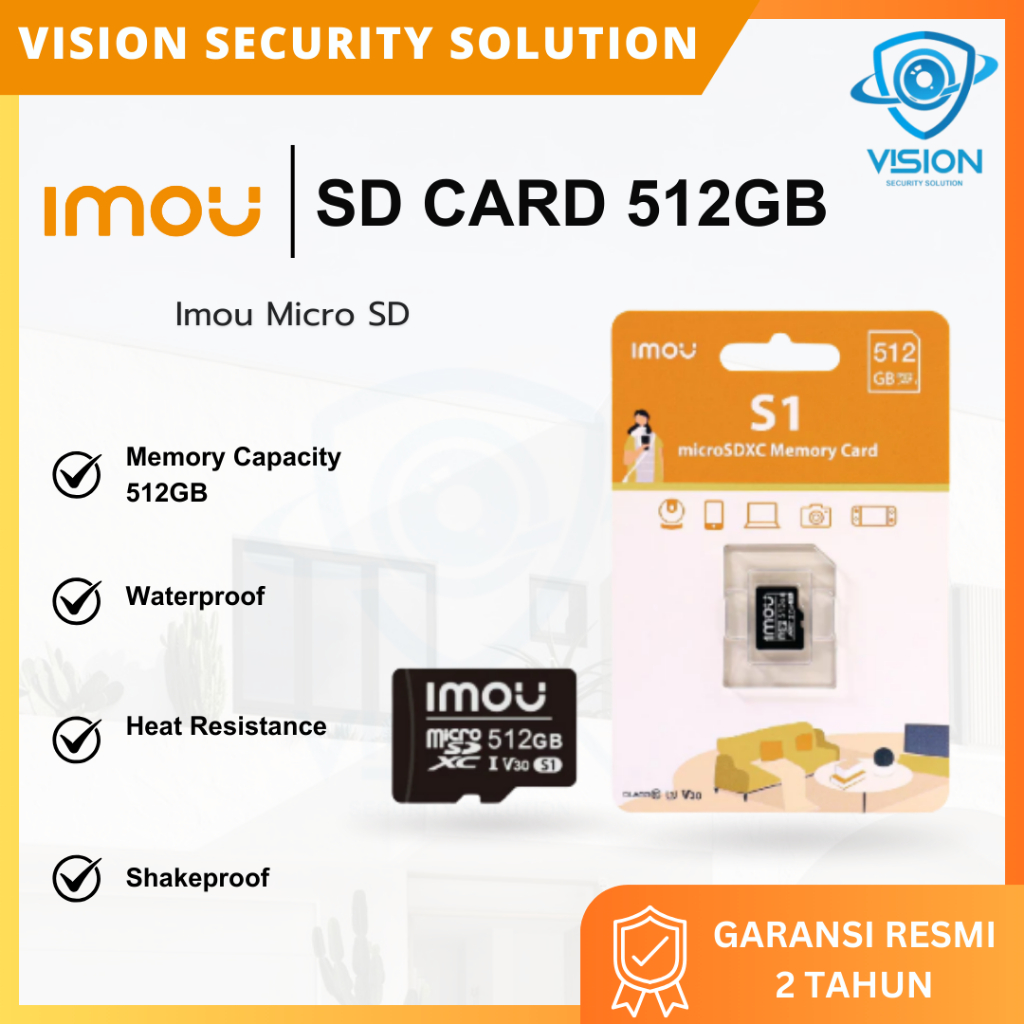 Imou 512GB Memory Card MicroSDXC Class 10 ST2-128-S1 MMC for CCTV