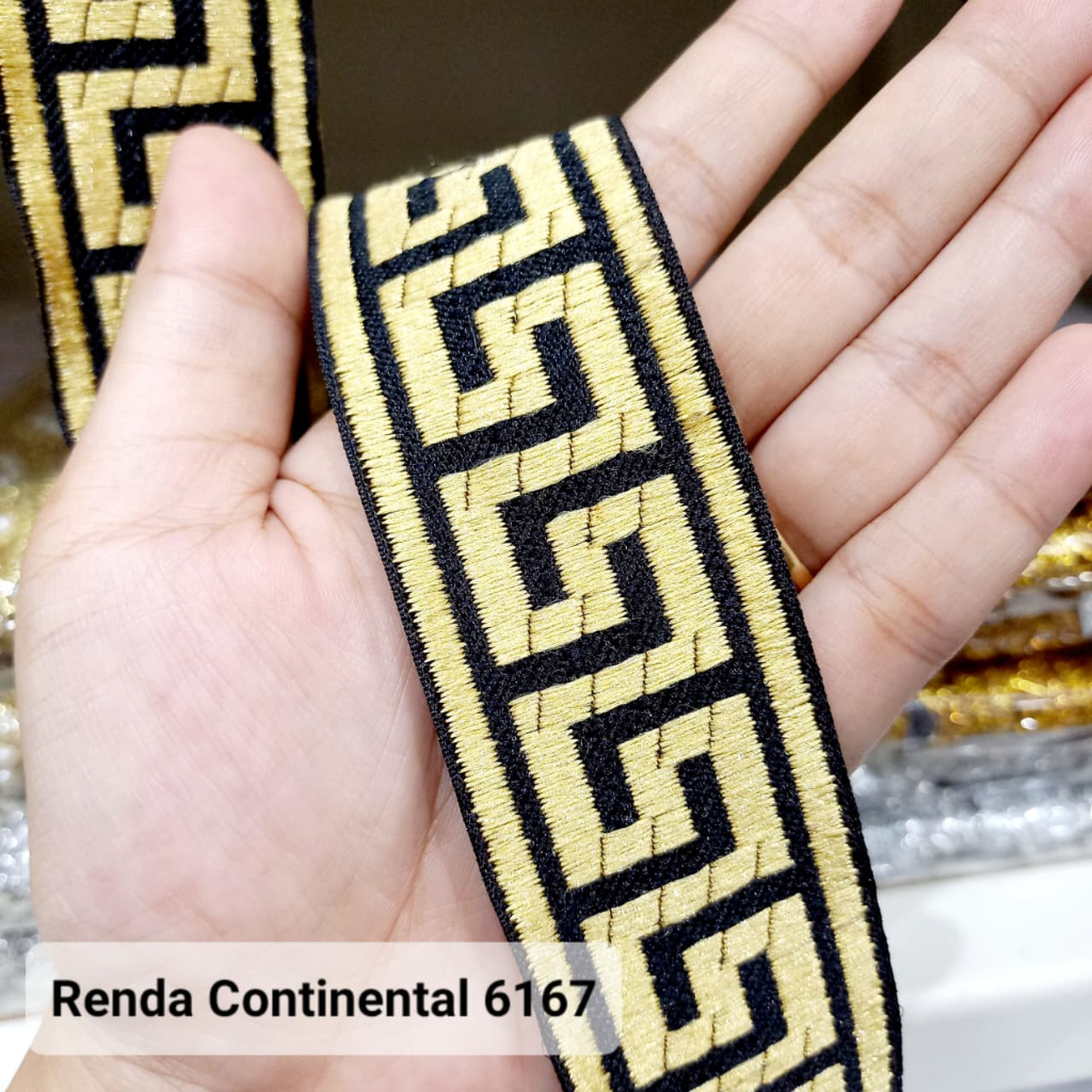 Renda Continental ROL Renda Pita Hiasan Baju Gamis Mukena