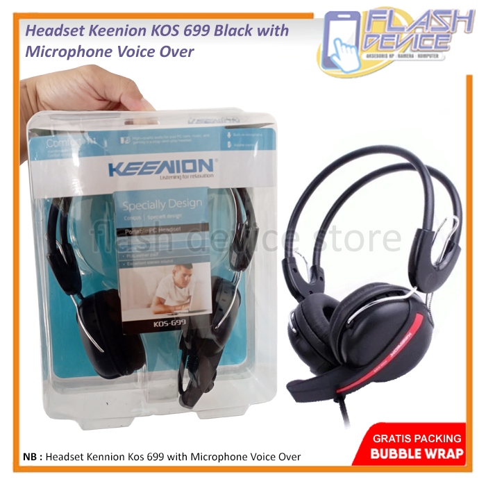 Headset Keenion KOS 699 Black with Microphone Voice Over