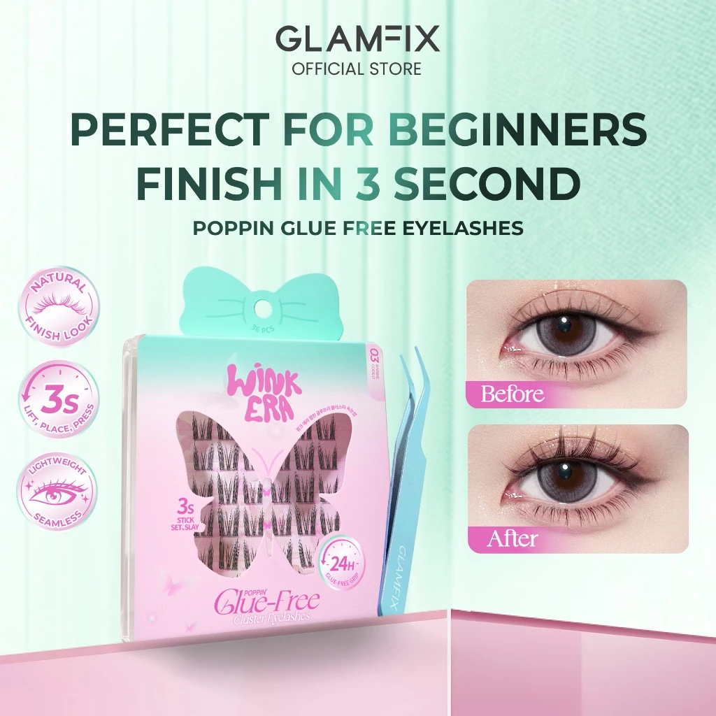 LADY LOOK | GLAMFIX Wink Era Poppin' Glue-Free Cluster Eyelashes Bulu Mata Palsu
