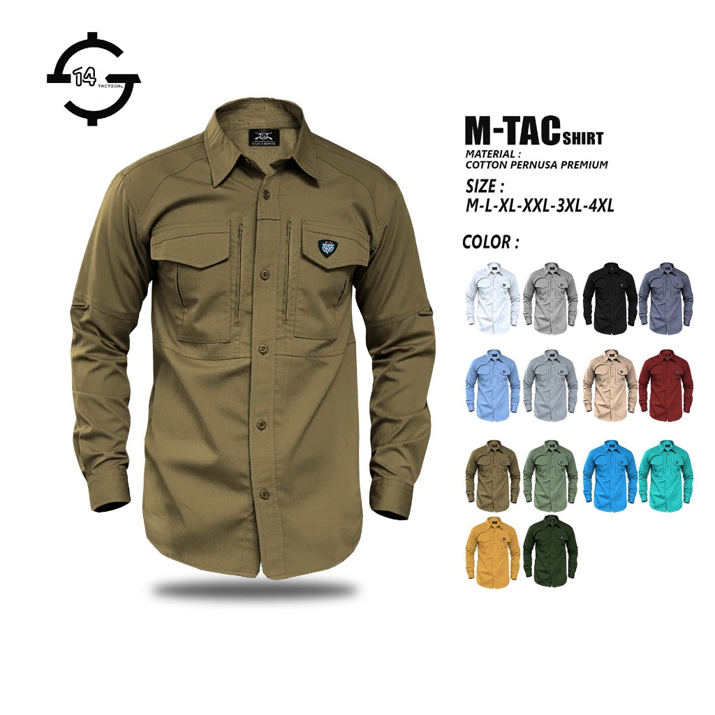 Kemeja Raung Tactical M-TAC Pernusa Premium Katun