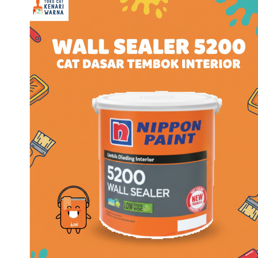 NIPPON PAINT - 5200 WALL SEALER -20KG- CAT DASAR DINDING INTERIOR NIPPON PAINT