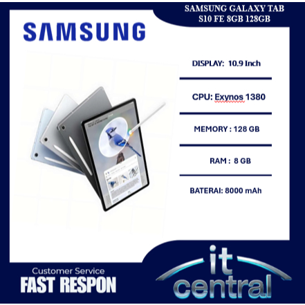 SAMSUNG GALAXY TAB 5G S10 FE 8GB 128GB - NEW