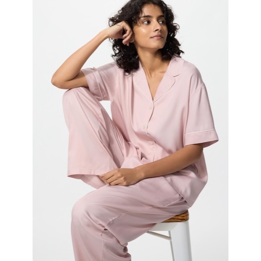Uniqlo Satin Pajamas Short Sleeve