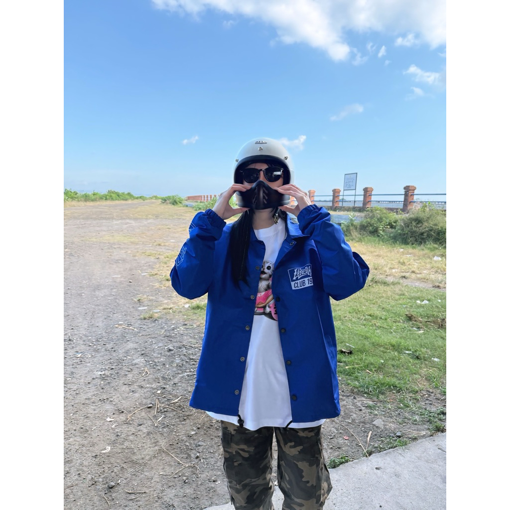 LIKELIKE JACKET WIN BREAKER // WIN LK LABEL BLUE