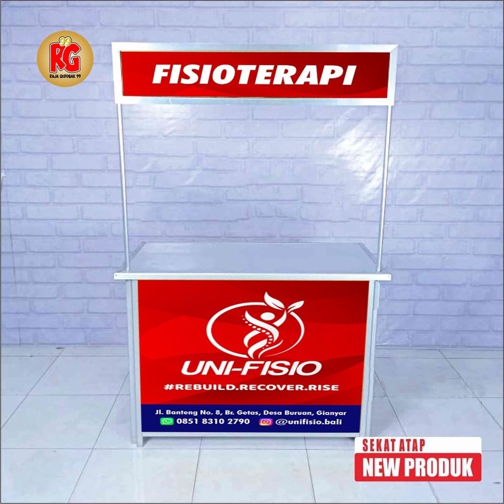 Booth portable gerobak lipat meja standar murah dan lipat raja gerobak 99 gresik surabaya (MLB)