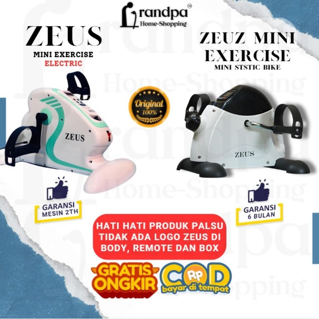 PROMO Zeus Mini Bike Electric & Zeus Mini Exercise Sepeda Statis Sepeda Olahraga Alat Terapi Stroke